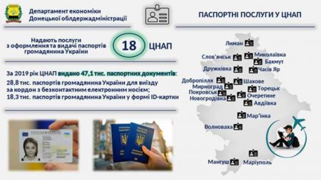 Моніторінг діяльності Центрів надання адміністративних послуг Донецької області за 2019 рік